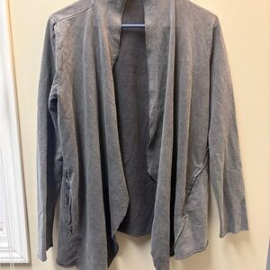 Cable & Gauge Women's Gray Open Front Cardigan